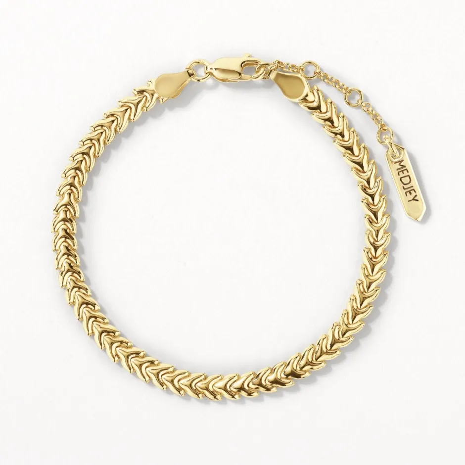 Fashion Fishtail Bracelet in Gold 18k Fine Gold Plated | Bracelets & Bangles