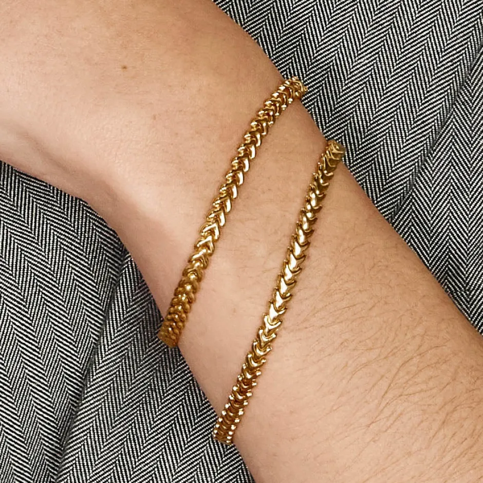 Fashion Fishtail Bracelet in Gold 18k Fine Gold Plated | Bracelets & Bangles