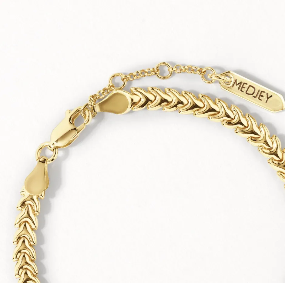Fashion Fishtail Bracelet in Gold 18k Fine Gold Plated | Bracelets & Bangles