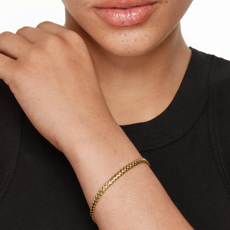 Fashion Fishtail Bracelet in Gold 18k Fine Gold Plated | Bracelets & Bangles