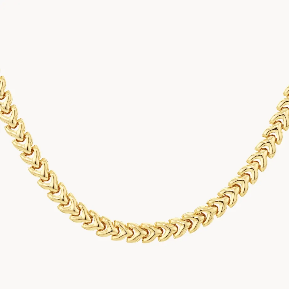 Best Fishtail Chain Necklace in Gold 18k Fine Gold Plated | Necklaces & Pendants