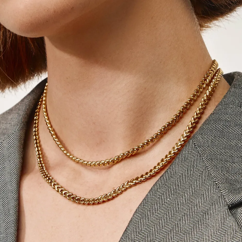 Best Fishtail Chain Necklace in Gold 18k Fine Gold Plated | Necklaces & Pendants