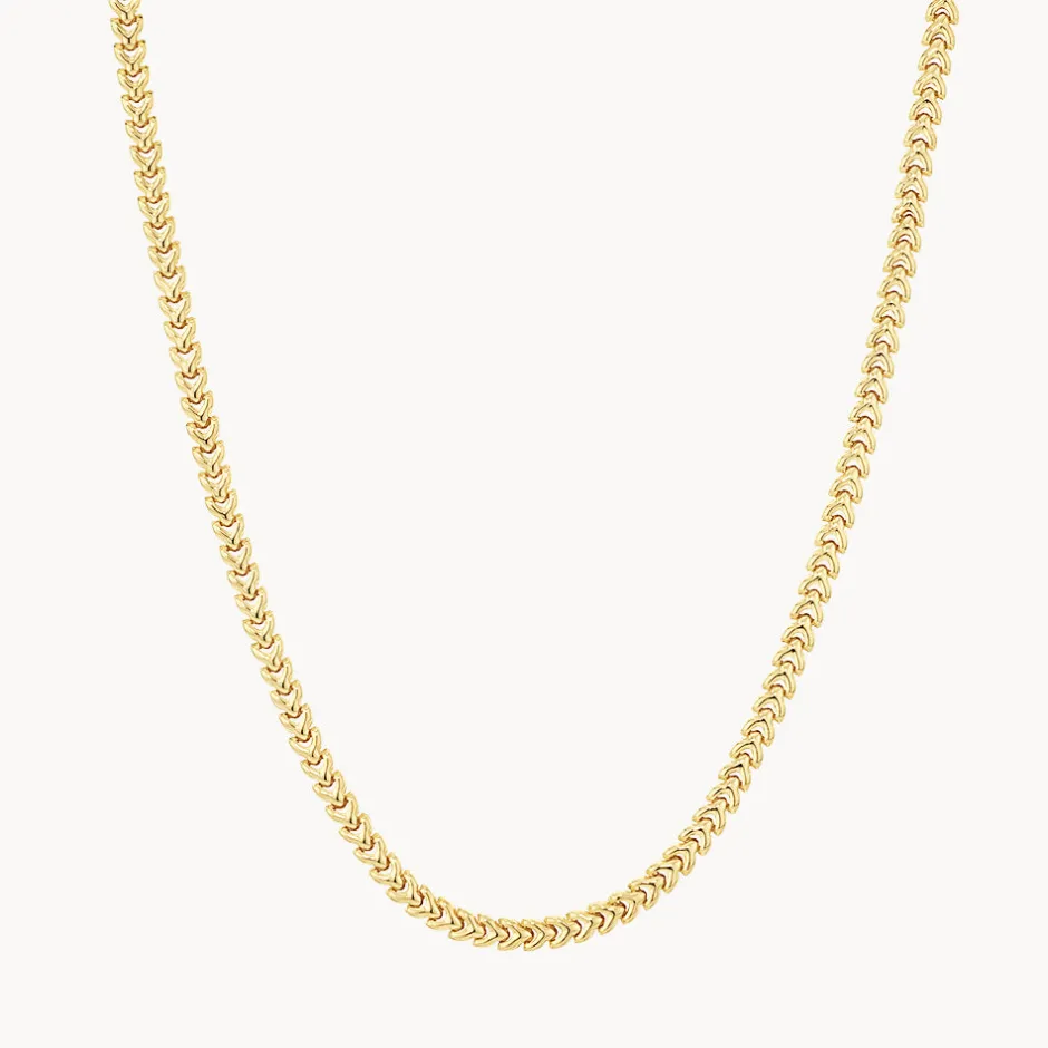 Best Fishtail Chain Necklace in Gold 18k Fine Gold Plated | Necklaces & Pendants