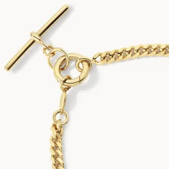 Hot Fob Curb Chain Bracelet in Gold Gifts For Him | 18k Fine Gold Plated