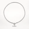 Outlet Fob Curb Chain Necklace in Silver Gifts For Him | 925 Sterling Silver