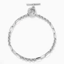 New Fob Fundamental Chain Bracelet in Silver Gifts For Him | 925 Sterling Silver
