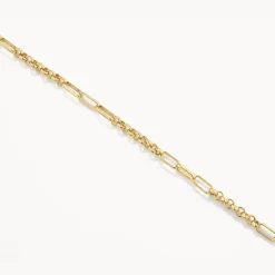 Fashion Fob Fundamental Chain Bracelet in Gold Gifts For Him | 18k Fine Gold Plated