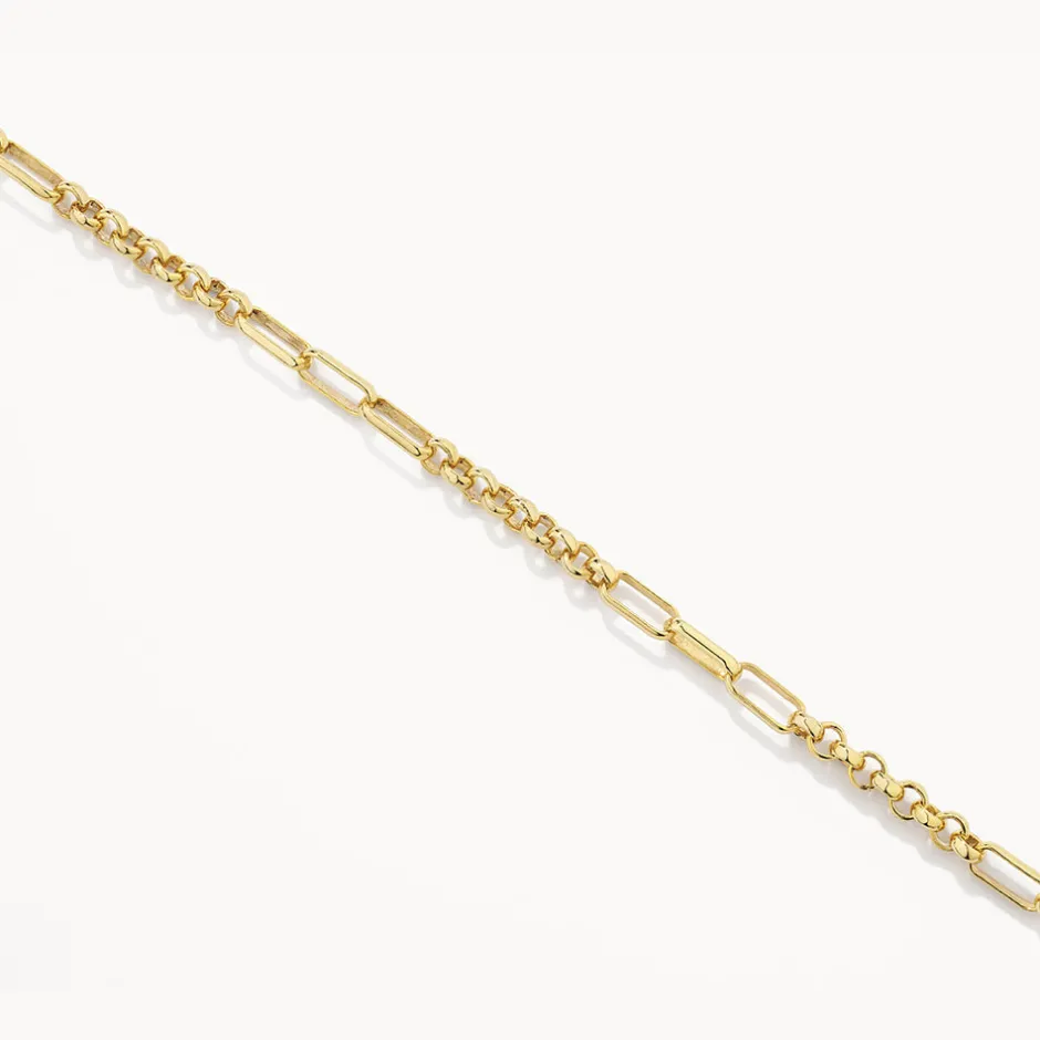 Fashion Fob Fundamental Chain Bracelet in Gold Gifts For Him | 18k Fine Gold Plated