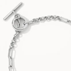 New Fob Fundamental Chain Bracelet in Silver Gifts For Him | 925 Sterling Silver