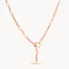 Clearance Fob Fundamental Chain Necklace in Rose Gold 18k Fine Rose Gold Plated | Necklaces & Pendants