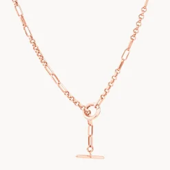 Clearance Fob Fundamental Chain Necklace in Rose Gold 18k Fine Rose Gold Plated | Necklaces & Pendants