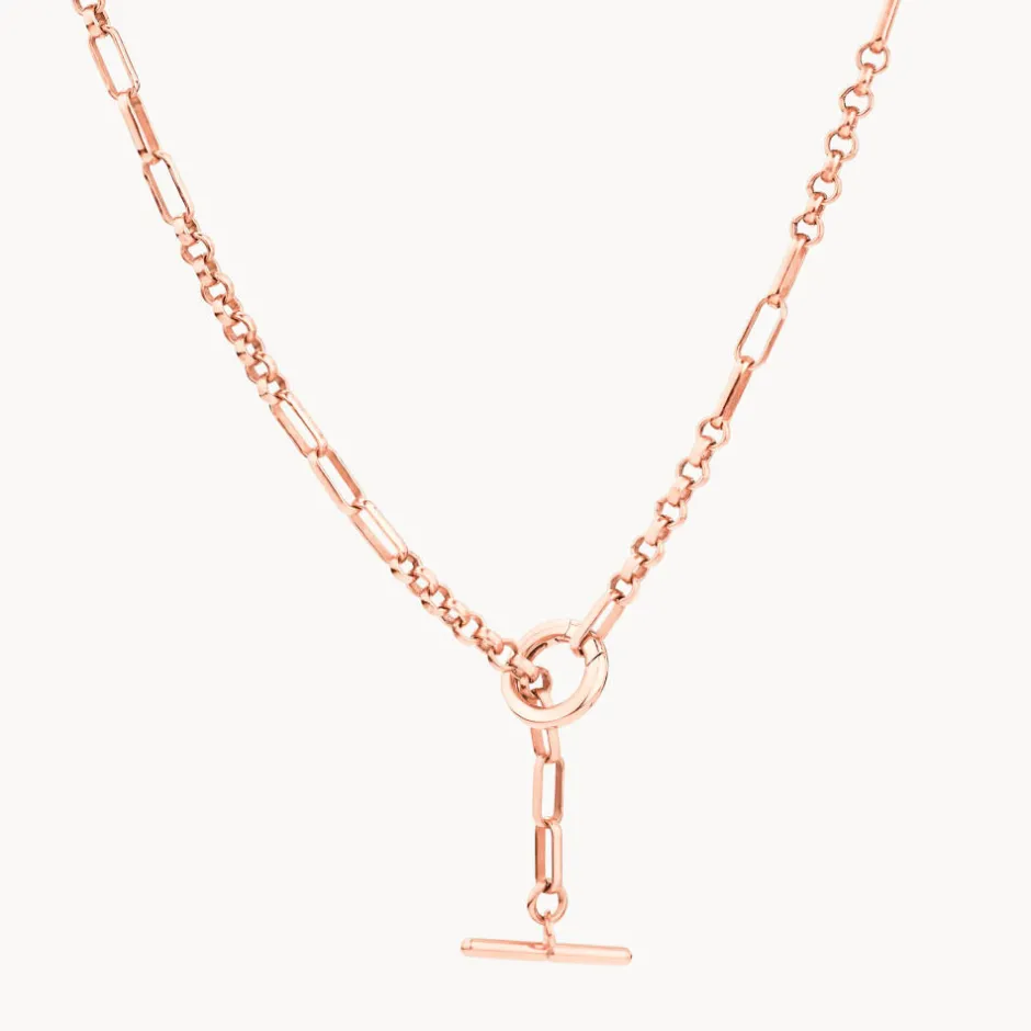 Clearance Fob Fundamental Chain Necklace in Rose Gold 18k Fine Rose Gold Plated | Necklaces & Pendants
