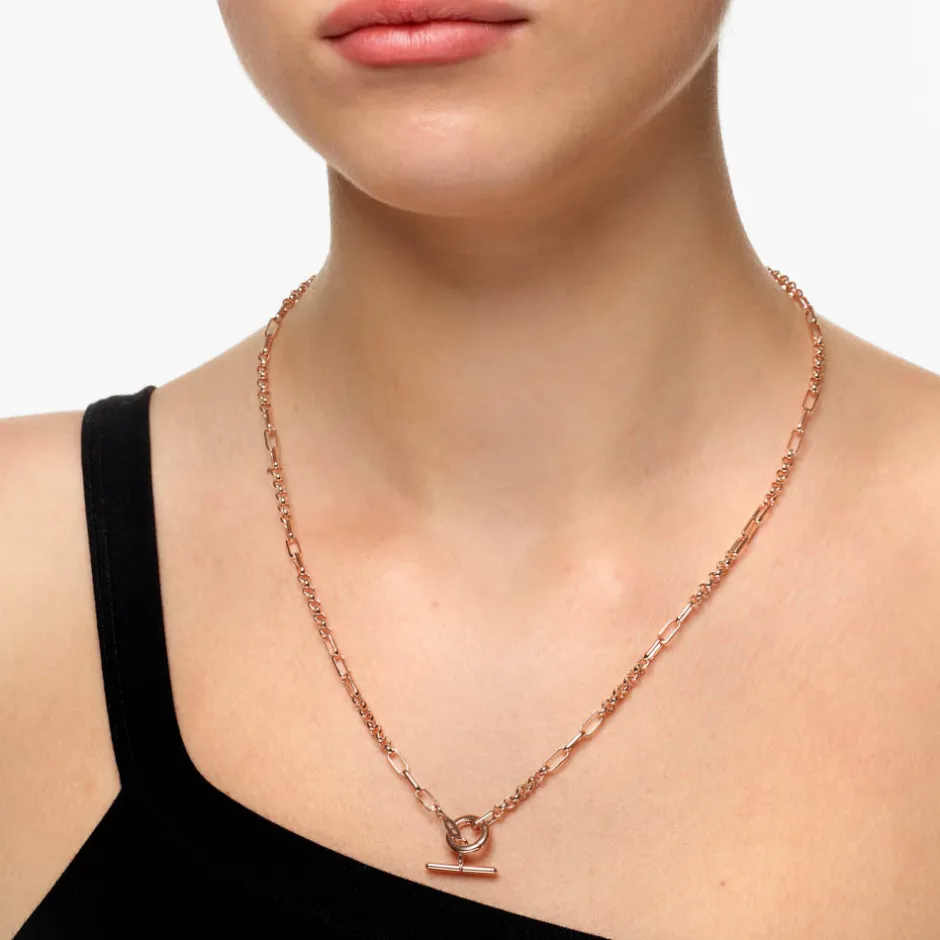 Clearance Fob Fundamental Chain Necklace in Rose Gold 18k Fine Rose Gold Plated | Necklaces & Pendants