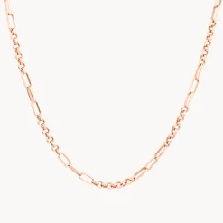 Clearance Fob Fundamental Chain Necklace in Rose Gold 18k Fine Rose Gold Plated | Necklaces & Pendants