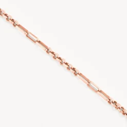 Clearance Fob Fundamental Chain Necklace in Rose Gold 18k Fine Rose Gold Plated | Necklaces & Pendants