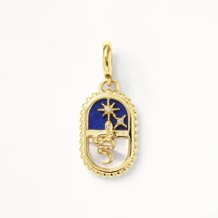 Discount Gemstone Serpent Tablet Pendant in Gold 18k Fine Gold Plated | Personalisation