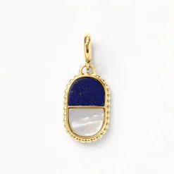 Discount Gemstone Serpent Tablet Pendant in Gold 18k Fine Gold Plated | Personalisation