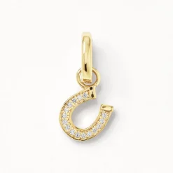 Clearance Good Luck Horseshoe Charm Pendant in Gold 18k Fine Gold Plated | Personalisation