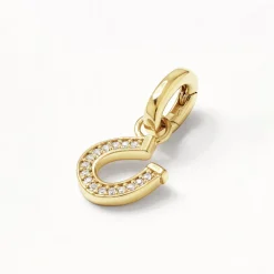 Clearance Good Luck Horseshoe Charm Pendant in Gold 18k Fine Gold Plated | Personalisation