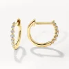 Online Graduated Diamond Huggies in 10k Gold Gifts For Her | Birthstone Jewellery
