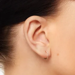 Online Graduated Diamond Huggies in 10k Gold Gifts For Her | Birthstone Jewellery