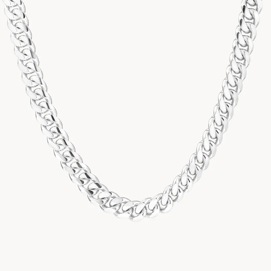 Discount Heavy Flat Curb Chain in Silver 925 Sterling Silver | Necklaces & Pendants