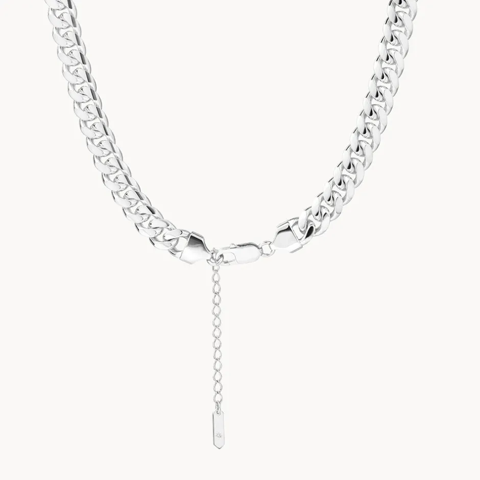 Discount Heavy Flat Curb Chain in Silver 925 Sterling Silver | Necklaces & Pendants