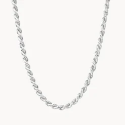 Best Heavy Rope Chain Necklace in Silver Gifts For Him | 925 Sterling Silver