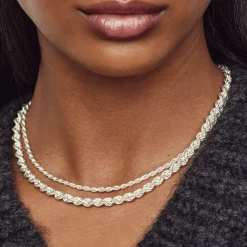 Best Heavy Rope Chain Necklace in Silver Gifts For Him | 925 Sterling Silver