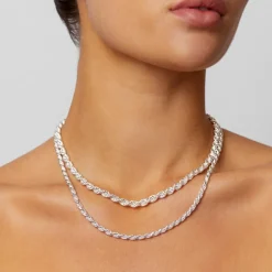 Best Heavy Rope Chain Necklace in Silver Gifts For Him | 925 Sterling Silver