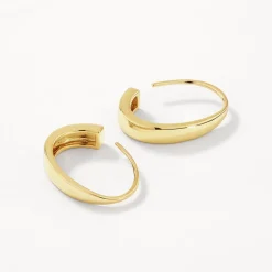 New Hook Hoop Earrings in Gold 18k Fine Gold Plated | Earrings