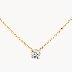 Outlet Lab-Grown Diamond 0.45ct Set With Necklace and Earrings in 10k Gold Gifts For Her | Luxe Gifting