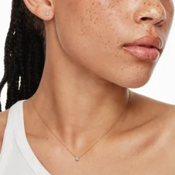 Outlet Lab-Grown Diamond 0.45ct Set With Necklace and Earrings in 10k Gold Gifts For Her | Luxe Gifting