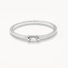 Outlet Laboratory-Grown Diamond Baguette Solitaire Ring in Silver Gifts For Her | Under $500