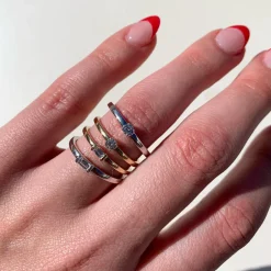 Outlet Laboratory-Grown Diamond Baguette Solitaire Ring in Silver Gifts For Her | Under $500