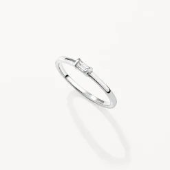 Outlet Laboratory-Grown Diamond Baguette Solitaire Ring in Silver Gifts For Her | Under $500