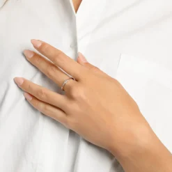 Outlet Laboratory-Grown Diamond Baguette Solitaire Ring in Silver Gifts For Her | Under $500