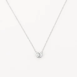 Best Laboratory-Grown Diamond 0.20ct Oval Necklace in Silver Best Selling Gifts | Gifts For Her