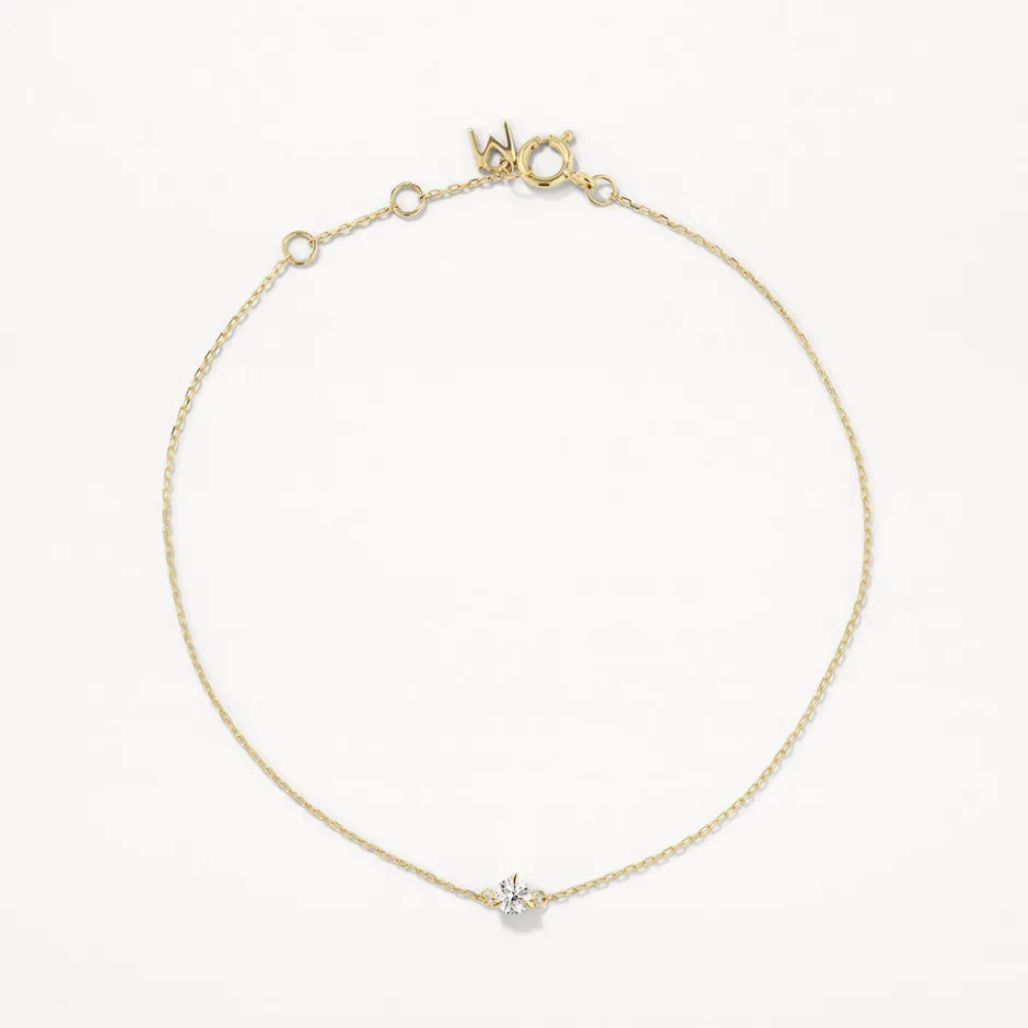Sale Laboratory-Grown Diamond 0.10ct Round Bracelet in 10k Gold Gifts For Her | Laboratory-grown Diamonds