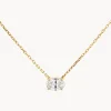 Outlet Laboratory-Grown Diamond 0.20ct Oval Necklace in 10k Gold Best Selling Gifts | Gifts For Her