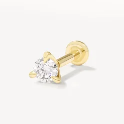 New Laboratory-Grown Diamond 0.10ct Helix Single Stud Earring in 10k Gold Laboratory-grown Diamonds | 10k Gold