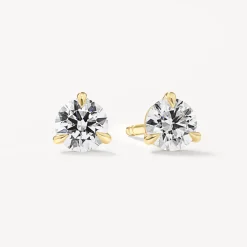 Discount Laboratory-Grown Diamond 0.50ct Round Stud Earrings in 10k Gold Gifts For Him | Gifts For Her