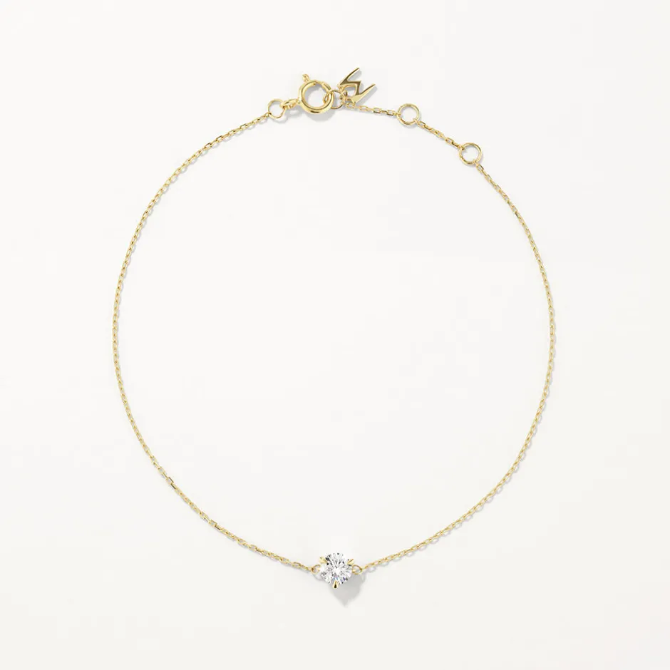Sale Laboratory-Grown Diamond 0.20ct Round Bracelet in 10k Gold Gifts For Her | Luxe Gifting
