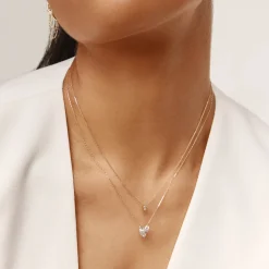 Sale Laboratory-Grown Diamond 0.70ct Double Marquise Necklace in 10k Gold Luxe Gifting | Laboratory-grown Diamonds