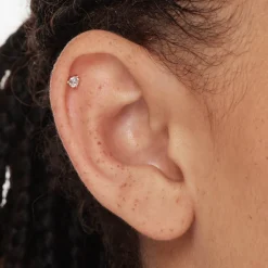 Fashion Laboratory-Grown Diamond 0.10ct Helix Single Stud Earring in Silver Laboratory-grown Diamonds | 925 Sterling Silver