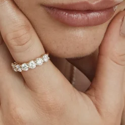 Online Laboratory-Grown Diamond 2.00ct Round Ring in 10k Gold Gifts For Her | Luxe Gifting