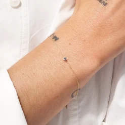 Sale Laboratory-Grown Diamond 0.10ct Round Bracelet in 10k Gold Gifts For Her | Laboratory-grown Diamonds