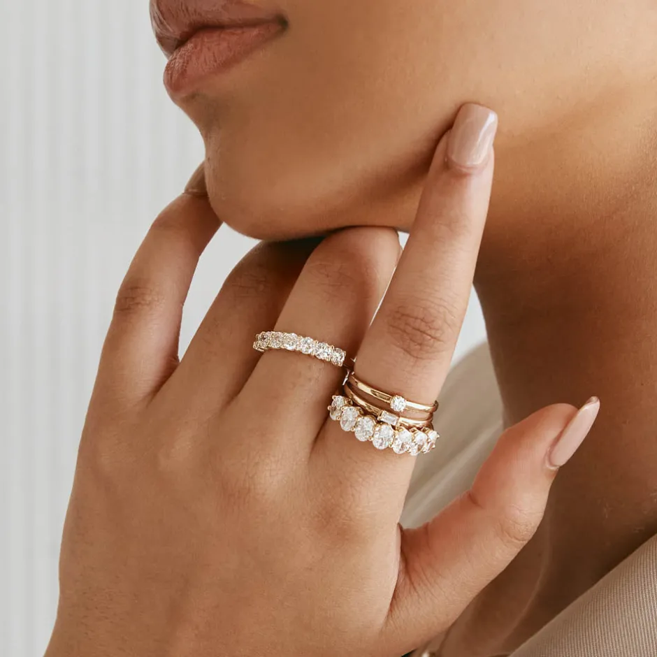 Discount Laboratory-Grown Diamond 1.00ct Round Ring in 10k Gold Gifts For Her | Luxe Gifting