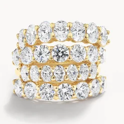 New Laboratory-Grown Diamond 1.00ct Oval Ring in 10k Gold Gifts For Her | Luxe Gifting