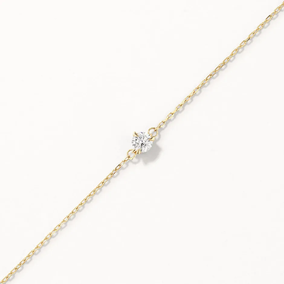 Sale Laboratory-Grown Diamond 0.10ct Round Bracelet in 10k Gold Gifts For Her | Laboratory-grown Diamonds